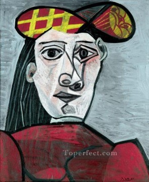 パブロ・ピカソ Painting - 帽子をかぶった女性の胸像 1941 年キュビズム パブロ・ピカソ